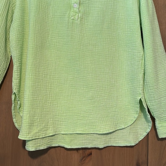 Dokotoo oversized gauze Tunic Blouse Womens M button down pop over Boho Beach - Picture 5 of 11